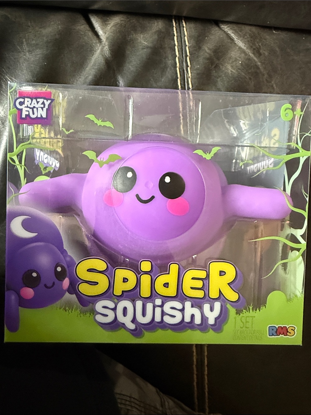 New Authentic RMS Purple Spider Squishy Plush - Cute Stretch Sensory Toy